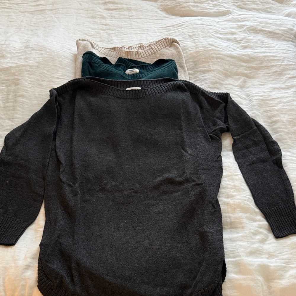 Black, Green, and Cream Sweater Set
